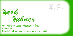 mark hubner business card